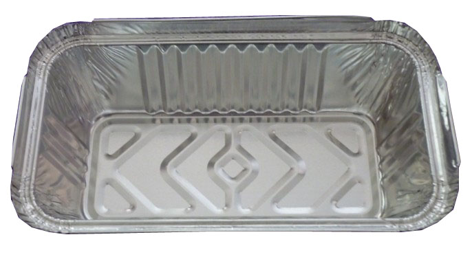 Aluminum foil No 6 takeout container with lid for kitchen use